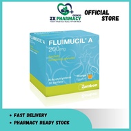Fluimucil A 200mg (Orange) Sachet 30s | Clear Phlegm