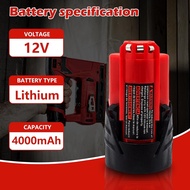 Battery Replacement for Milwaukee 12v: Batteries 4.0 ah Lithium Compatible with Milwaukee 12 Volt M1