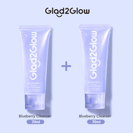 Glad2Glow Blueberry Ceramide Low Ph Cleanser Gel Face Wash 70 ml G2G Facial Wash Face Wash Sabun Cuc