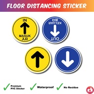 Arrow Sticker Floor Direction IN OUT Decal