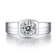 Luxury 925 Sterling Silver 1ct 6.5mm Moissanite Rings Size Adjustable G-H-I Color Heart Arrows Cut M