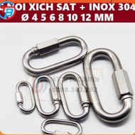C stainless steel chain connection 304 Phi 4 5 6 8 10 12 mm - Thai Binh Vina Steel Cable