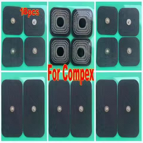 20pcs New Self Adhesive TENS Electrode Square Larger Studded Pads for Compex Muscle Stimulator Machi