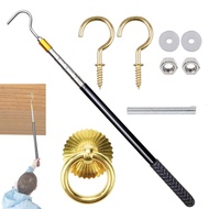 [mcfsnzwtxz1bw] Heavy Duty Loft Ladder Hook Telescopic Pole Attic Stair Pull Kit for Folding Attic L