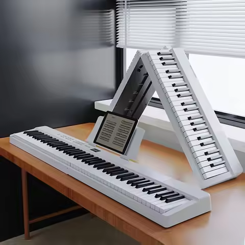 Folding Piano 88 Keys Strength Keyboard Midi Bluetooth Portable Musical Electric Organ Adult Beginne