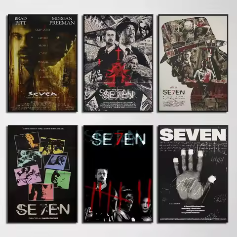 Seven Se7en Movie Poster Canvas Painting Art Modern Home Living Room Bedroom Caf É Bar Room Wall Dec