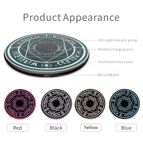 10W Fast Wireless Charger Magic circle For iPhone 12 11 11Pro Max Qi Fast Charging Pad for Samsung X