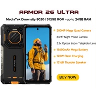 Ulefone Armor 26 Ultra Smartphone 5G 15600mAh 200MP RAM Up to 24GB ROM 512GB
