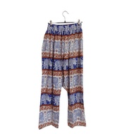 Blue Elephant Pattern Hmong Pants