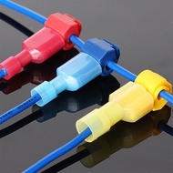 1.5-2.5mm² T-type Non Broken Fast Wire Terminal Connector Fast Clip Connector Lossless Splitter Clip (Blue)