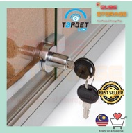 No Drill Sliding Glass Door Lock Display Showcase Counter Double Sliding Door Lock Glass Cabinet Zigzag Lock