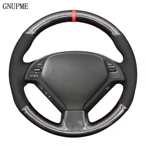 Car Steering Wheel Cover Suede Hand Stitch For Infiniti G G37 EX EX35 EX37 Q Q40 Q60 QX50 2008-2018 