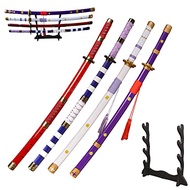 40" Roronoa Zoro 4 Piece Samurai Sword Set(Kitetsu+2 Yama Enma+Nidai Kitetsu) for Cosplay,Collection