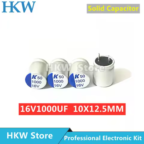 10pcs KEMET 1000uF 16V 10x12.5mm DIP Solid Electrolytic Capacitor Super Low ESR 16V1000uF 10*12.5 So