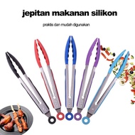 Plastic tip silicone tongs, silicone tongs, multi-purpose tongs