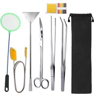 7 in 1 Aquarium Aquascaping Tools Kits,Stainless Steel Aquarium Plant Tools Tweezers Scissors Scrape