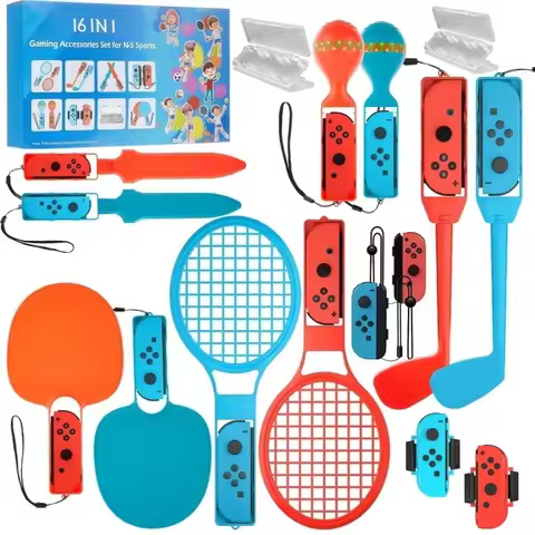 16 in 1 Switch Sports Accessories Bundle for Nintendo Switch Oled Game Sports Accessories Kit with G