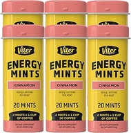 Viter Energy Caffeinated Mints - 40mg Caffeine, B Vitamins, Sugar Free Vegan Breath Mint. Powerful E