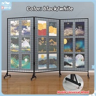 Folding grid display painting exhibition studio works exhibition mobile iron art exhibition storage 