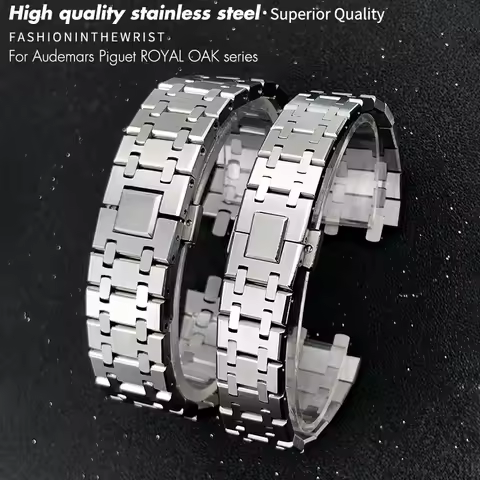 21mm 26mm 316L Stainless Steel Watchband Fit for AP Audemars Piguet Royal Oak 15400 26331 15500 Meta
