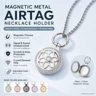 AirTag Kids Necklace Metal Badge AirTag Holder Hidden Safety Tracker Pendant GPS Locator Accessories