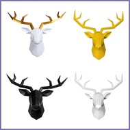 Deer Art Wall Decor Resin Deer Shape Easy Assemble Wall Art Anti Fade Wall Hangings Decorative Home Decor shuo2sg shuo2sg