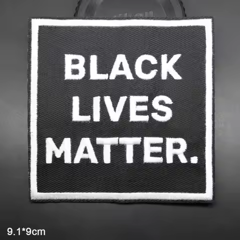 African Girl I can't Breathe George Floyd Black Lives Matter No Racism Iron On Embroidered Clothes P
