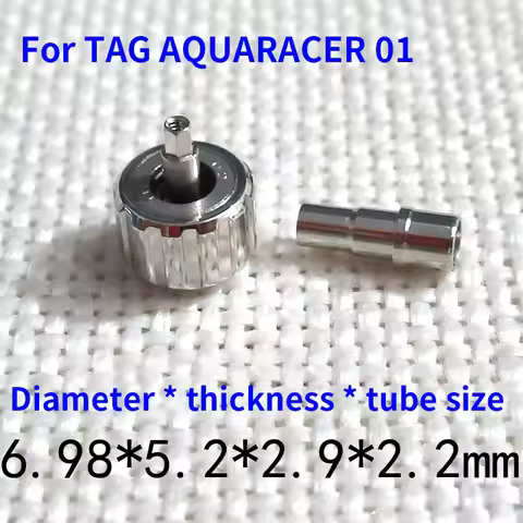 6.5MM-6.98MM Replacement steel Watch Crown Repair Parts For TAG Heuer AQUARACER watch Movement Spare