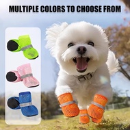 (2pairs) Breathable Dog Shoes for Small Dogs, Breathable Mesh Dog Boots, Reflective Adjustable Non S