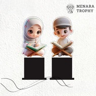 Islamic Children's Acrylic Trophy Acrylic Tahfidz Trophy Custom Acrylic MTQ Trophy