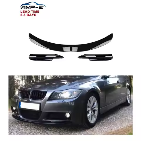 High Quality Car Bumper Lip for BMW 3 Series E90 M-tech 2005-2008 AMP-Z Factory Price Front Lip Spli