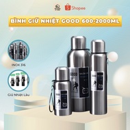 Good Thermos Bottle Made of 316 Stainless Steel, Long-lasting Hot and Cold Thermos Bottle, Capacity 