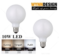 Wynn Design [1pc 10w G80] Led Bulb Edison Bulb Opal G80 E27 Daylight 6000k 3 Colour Mentol LED (G80-