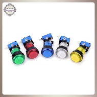 GG 1pc round lit illuminated arcade video game push button switch LED light lamp TH