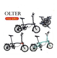 Oltre Trifold Bike 16inch 6Speed M Bar Bicycle Folding Like Brompton 3sixty Pikes Paikesi 6S Olter