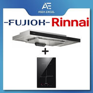 FUJIOH FR-MS2390R 90CM SLIMLINE HOOD WITH TOUCH CONTROL + RINNAI RB-3012H-CB 2 ZONE INDUCTION HOB WITH TOUCH CONTROL