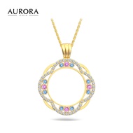 AURORA ITALIA Rainbow Pendant/ Coin Casing 24K Gold Plated (Gold Coin Casing only)