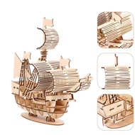 Hot Deals Pazel Kayu Wood Puzzle 3D Puzzle 3D Large Pirate Ship Model Puzzle 3D Miniature Toys