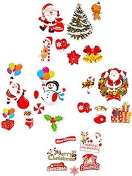 Ciieeo 4 Sets Christmas Stickers Snowflake Decals for Refrigerator Diy Wall Decal Mirror Trim Flower Magnets for Fridge Diy Window Sticker Christmas Tree Child Paper Household Products