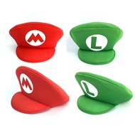 Anime Cartoon Game Super Mario Luigi Cosplay Odyssey Hats Red Green Cap Funny Adult Kids Party Prop