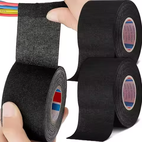 1/2/3Pcs 15M Heat-resistant Adhesive Cloth Fabric Tape For Automotive Cable Tape Harness Wiring Loom