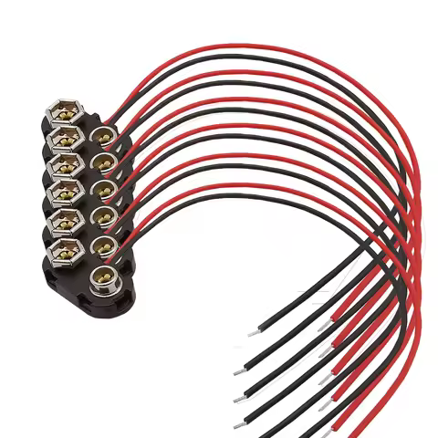 2/5/10Pcs T Type 9V Battery Snap Connector 9 Volt Battery Clip Aapter Lead Wires holder Line 15CM le