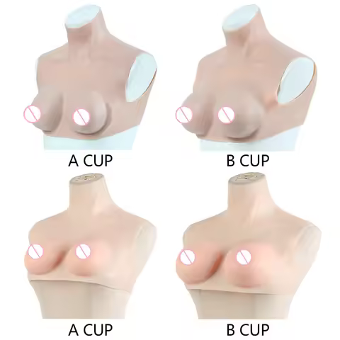 IVITA 100% Realistic Silicone Breast Form Prosthesis Fake Boobs for Crossdresser Transgender Shemale
