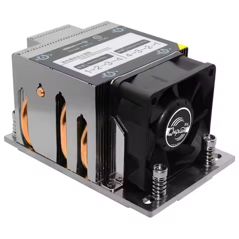 2U Server Cooler for TR4 SP3 Threadripper Radiator Heat Sink Cooling Fan sTRX4 3990X CPU Cooler 4 he