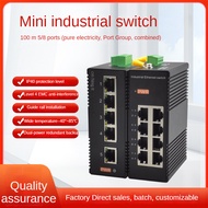 Industrial Switch Mini Type Non-Net Management 100M 5-Port 8-Port Rail Type POE Switch Industrial Lightning Protection 4KV
