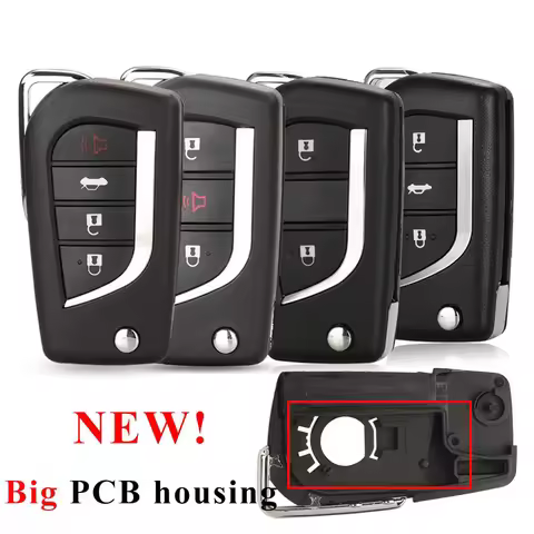 jinyuqin NEW Big PCB House Flip Folding Remote Key Shell for Toyota Levin Camry Reiz Highlander Coro