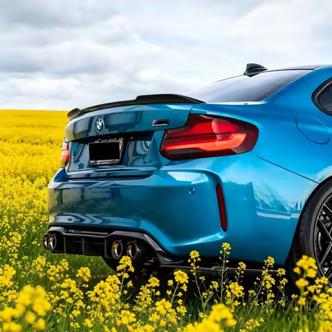 Gloss Black CS Style Car Rear Trunk Spoiler Wings For BMW 2 Series F22 F87 M2 220i 230i 228i 235i M2