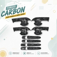 Perodua Aruz Door Handle Bowl Cover Forged Carbon Exterior Vehicle Part