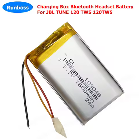 1-2pcs New Charging Box Bluetooth Headset Battery For JBL TUNE 120 TWS 120TWS 3.7V 1600mAh Accumulat