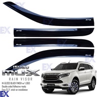 Isuzu Mux 2022-2025 Thick Thailand Made Black Window / Door Visor with Mux logo ( mux accessories )